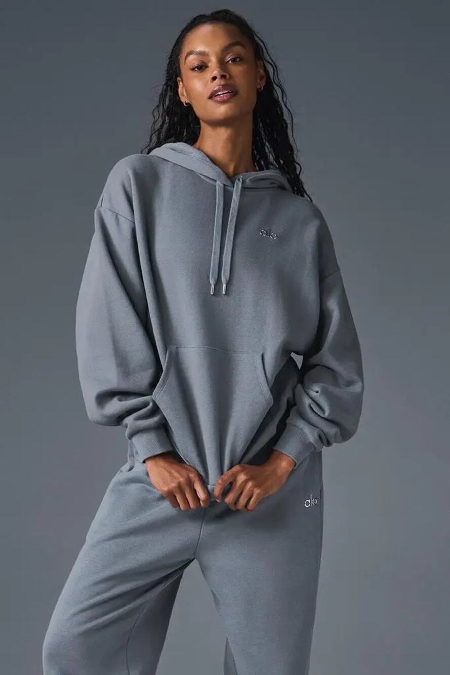 ALO Yoga Oversized Hooded Sweatshirt - Gray